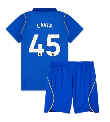Chelsea Romeo Lavia #45 Hemmaställ Barn 2026-27 Kortärmad (+ Korta byxor)